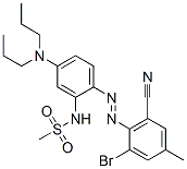 N-[2-[(2-bromo-6-cyano-p-tolyl)azo]-5-(dipropylamino)phenyl]methanesulphonamide Struktur