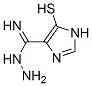 1H-Imidazole-4-carboximidic  acid,  5-mercapto-,  hydrazide Structure