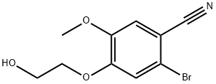 2-BROMO-4-(2-HYDROXY-ETHOXY)-5-METHOXY-BENZONITRILE Structure