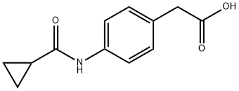 {4-[(cyclopropylcarbonyl)amino]phenyl}acetic acid Struktur