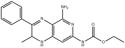 ethyl N-(5-amino-9-methyl-8-phenyl-4,7,10-triazabicyclo[4.4.0]deca-1,3 ,5,7-tetraen-3-yl)carbamate Struktur