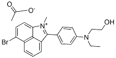 6-bromo-2-[4-[ethyl(2-hydroxyethyl)amino]phenyl]-1-methylbenz[cd]indolium acetate Struktur