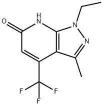 1-Ethyl-3-methyl-4-(trifluoromethyl)-1H,6H,7H-pyrazolo[3,4-b]pyridin-6-one Structure