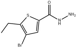 4-溴-5-乙基噻吩-2-碳酰肼 结构式