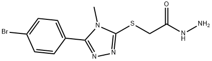 2-((5-(4-溴苯基)-4-甲基-4H-1,2,4-三唑-3-基)硫代)乙酰肼 结构式