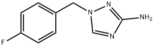 1-(4-フルオロベンジル)-1H-1,2,4-トリアゾール-3-アミン 化学構造式