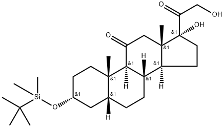 (3α,5β)-3-[[(1,1-DiMethylethyl)diMethylsilyl]oxy]-17,21-dihydroxy-pregnane-11,20-dione Struktur