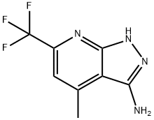 4-甲基-6-(三氟甲基)-1H-吡唑并[3,4-B]吡啶-3-胺,832740-69-9,结构式