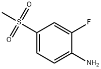 2-フルオロ-4-(メチルスルホニル)アニリン 化学構造式