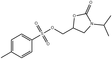 3-(1-methylethyl)-5-[[[(4-methylphenyl)sulphonyl]oxy]methyl]oxazolidin-2-one 结构式