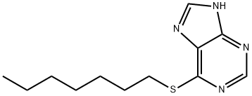 6-N-HEPTYLMERCAPTOPURINE, 83277-80-9, 结构式