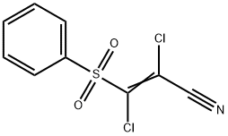 2,3-dichloro-3-(phenylsulphonyl)acrylonitrile Struktur
