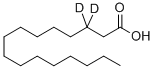 ヘキサデカン酸‐3,3‐D2 化学構造式