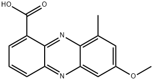 7-Methoxy-9-methylphenazine-1-carboxylic acid Struktur