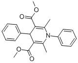 1,4-ジヒドロ-2,6-ジメチル-1,4-ジフェニル-3,5-ピリジンジカルボン酸ジメチル 化学構造式