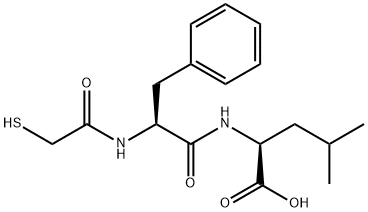 2-mercaptoacetyl-phenylalanylleucine Struktur