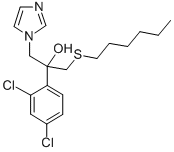 1H-Imidazole-1-ethanol, alpha-(2,4-dichlorophenyl)-alpha-((hexylthio)m ethyl)- Structure