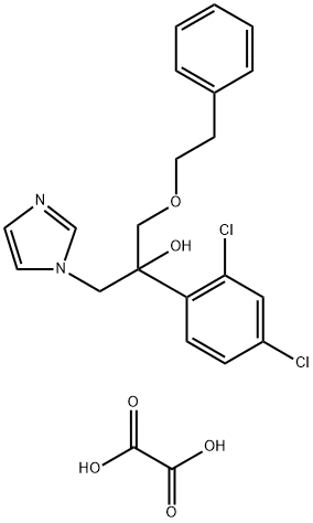 1H-Imidazole-1-ethanol, alpha-(2,4-dichlorophenyl)-alpha-((2-phenyleth oxy)methyl)-, ethanedioate salt Structure