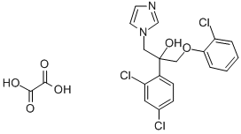 1H-Imidazole-1-ethanol, alpha-((2-chlorophenoxy)methyl)-alpha-(2,4-dic hlorophenyl)-, ethanedioate salt 结构式