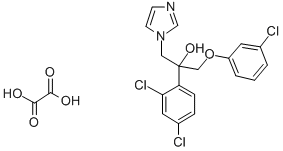 1H-Imidazole-1-ethanol, alpha-((3-chlorophenoxy)methyl)-alpha-(2,4-dic hlorophenyl)-, ethanedioate salt Structure