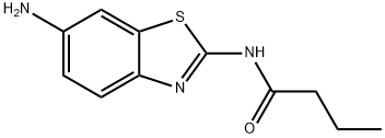 N-(6-氨基-1,3-苯并噻唑-2-基)丁烷酰胺, 833430-30-1, 结构式