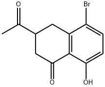 3-ACETYL-5-BROMO-8-HYDROXY-3,4-DIHYDRO-2H-1-NAPHTHALENONE, 83344-22-3, 结构式