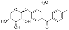 (4-Methylphenyl)(4-(beta-D-xylopyranosyloxy)phenyl)methanone hydrate Structure