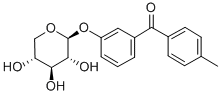(4-Methylphenyl)(3-(beta-D-xylopyranosyloxy)phenyl)methanone Struktur