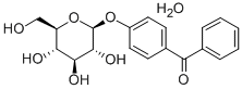 (4-(beta-D-Glucopyranosyloxy)phenyl)phenylmethanone hemihydrate Struktur