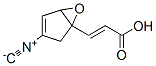 3-(3-イソシアノ-6-オキサビシクロ[3.1.0]ヘキサ-3-エン-1-イル)プロペン酸 化学構造式