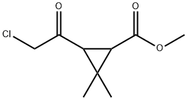 Cyclopropanecarboxylic acid, 3-(chloroacetyl)-2,2-dimethyl-, methyl ester (9CI) Struktur