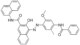 4-[[4-(benzoylamino)-2-methoxy-5-methylphenyl]azo]-3-hydroxy-N-1-naphthylnaphthalene-2-carboxamide 结构式