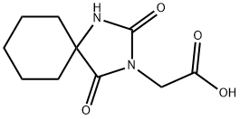 (2,4-ジオキソ-1,3-ジアザスピロ[4.5]デス-3-イル)酢酸 化学構造式