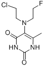 5-[(2-クロロエチル)(2-フルオロエチル)アミノ]-6-メチル-2,4(1H,3H)-ピリミジンジオン 化学構造式