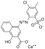 calcium 4-[(5-chloro-4-methyl-2-sulphonatophenyl)azo]-1-hydroxy-2-naphthoate Structure