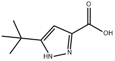 5-叔丁基-1H-吡唑-3-羧酸,83405-71-4,结构式