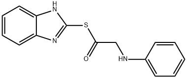 (Phenylamino)ethanethioic acid S-1H-benzimidazol-2-yl ester Struktur