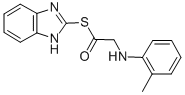 Ethanethioic acid, ((2-methylphenyl)amino)-, S-1H-benzimidazol-2-yl es ter Structure