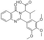 alpha-(1-Methylethyl)-4-oxo-2-(3,4,5-trimethoxyphenyl)-3(4H)-quinazoli neacetic acid 结构式