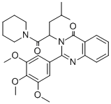 1-(4-Methyl-2-(4-oxo-2-(3,4,5-trimethoxyphenyl)-3(4H)-quinazolinyl)pen tyl)piperidine 结构式