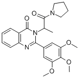 1-(1-Oxo-2-(4-oxo-2-(3,4,5-trimethoxyphenyl)-3(4H)-quinazolinyl)propyl )pyrrolidine Structure