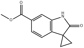 Methyl 1',2'-dihydro-2'-oxo-spiro[cyclopropane-1,3'-[3H]indole]-6'-carboxylate Struktur