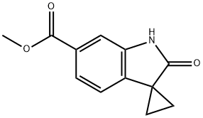 Methyl 1',2'-dihydro-2'-oxo-spiro[cyclopropane-1,3'-[3H]indole]-6'-carboxylate Structure