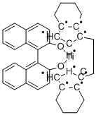 (R,R)-ETHYLENEBIS-(4,5,6,7-TETRAHYDRO-1-INDENYL)-TITANIUM(IV)-(R)-(1,1'-BINAPHTHYL-2) Struktur