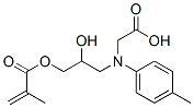 N-[2-hydroxy-3-[(2-methyl-1-oxoallyl)oxy]propyl]-N-(4-methylphenyl)glycine Struktur