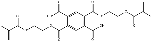 二(甲基丙烯酰氧乙基)均苯二酐酯 结构式