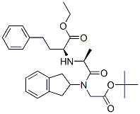 (S)-2-[(S)-1-[N-[(tert-Butoxycarbonyl)methyl]-N-(indan-2-yl)aminocarbonyl]ethylamino]-4-phenylbutyric acid ethyl ester 结构式