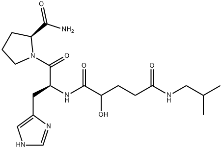 N-(2-hydroxy-4-(isobutylcarbamoyl)butyryl)histidylprolinamide,83437-31-4,结构式