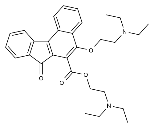 7H-Benzo(c)fluorene-6-carboxylic acid, 5-(2-(diethylamino)ethoxy)-7-ox o-, 2-(diethylamino)ethyl ester 结构式