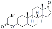 3-bromoacetoxyandrostan-17-one Structure